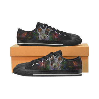 Australian Cattle Dog Glow Design 2 Black Low Top Canvas Shoes for Kid - TeeAmazing