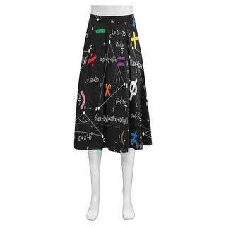 Math Mnemosyne Women's Crepe Skirt (Model D16) - TeeAmazing