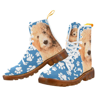 Goldendoodle White Boots For Women - TeeAmazing
