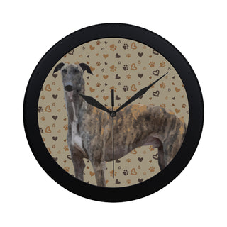 Smart Greyhound Circular Plastic Wall clock - TeeAmazing