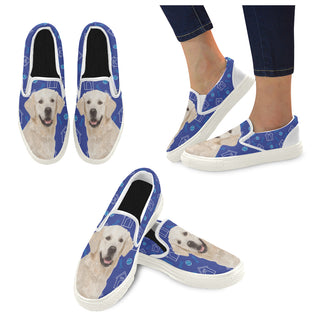 Labrador Retriever White Women's Slip-on Canvas Shoes - TeeAmazing