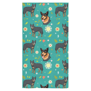 Australian Cattle Dog Flower Bath Towel 30"x56" - TeeAmazing