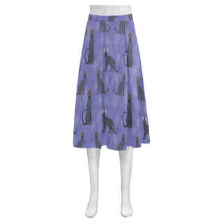 Oriental Longhair Mnemosyne Women's Crepe Skirt (Model D16) - TeeAmazing