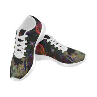 Newfoundland Glow Design 1 White Sneakers for Women - TeeAmazing