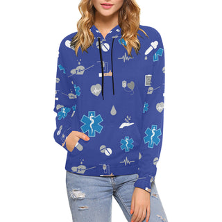 Paramedi Pattern All Over Print Hoodie for Women - TeeAmazing
