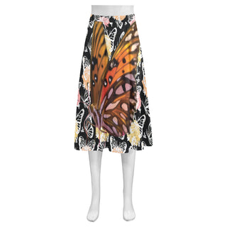 Butterfly Mnemosyne Women's Crepe Skirt (Model D16) - TeeAmazing