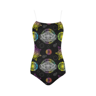 Lotus and Mandalas Strap Swimsuit - TeeAmazing