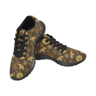 Elephant and Mandalas Black Sneakers Size 13-15 for Men - TeeAmazing