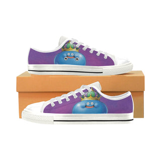 King Slime White Low Top Canvas Shoes for Kid - TeeAmazing