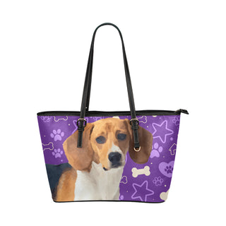 Beagle Leather Tote Bag/Small - TeeAmazing
