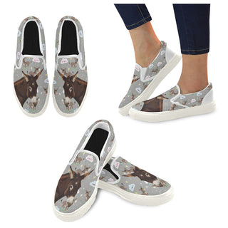 Donkey White Women's Slip-on Canvas Shoes - TeeAmazing