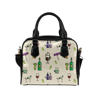 Bartender Pattern Shoulder Handbag - TeeAmazing