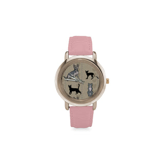 Lykoi Women's Rose Gold Leather Strap Watch - TeeAmazing