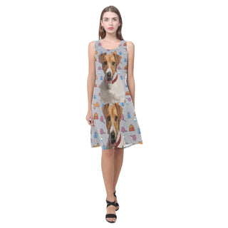 Jack Russell Terrier Sleeveless Splicing Shift Dress - TeeAmazing