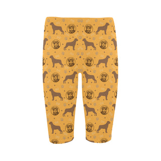 Rottweiler Pattern Hestia Cropped Leggings - TeeAmazing