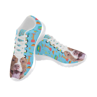 Pit bull White Sneakers for Women - TeeAmazing