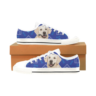 Labrador Retriever White Men's Classic Canvas Shoes/Large Size - TeeAmazing