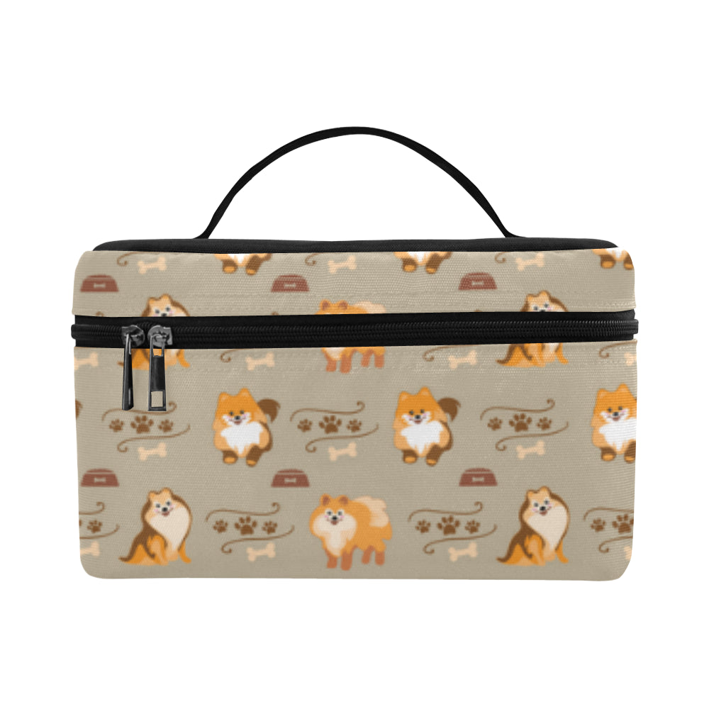 Pomeranian Pattern Cosmetic Bag/Large - TeeAmazing