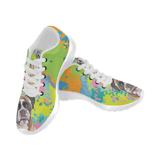 Boxer Water Colour No.2 White Sneakers for Women - TeeAmazing