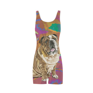 English Bulldog Water Colour No.2 Classic One Piece Swimwear - TeeAmazing