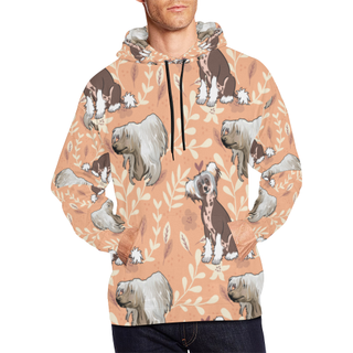 Chinese Crested Flower All Over Print Hoodie for Men (USA Size) (Model H13) - TeeAmazing