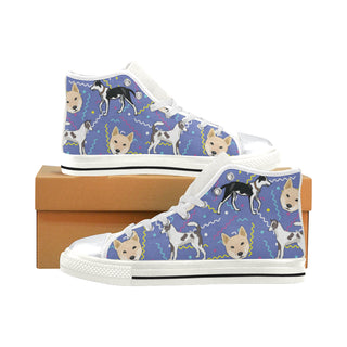 Canaan Dog White High Top Canvas Women's Shoes/Large Size - TeeAmazing