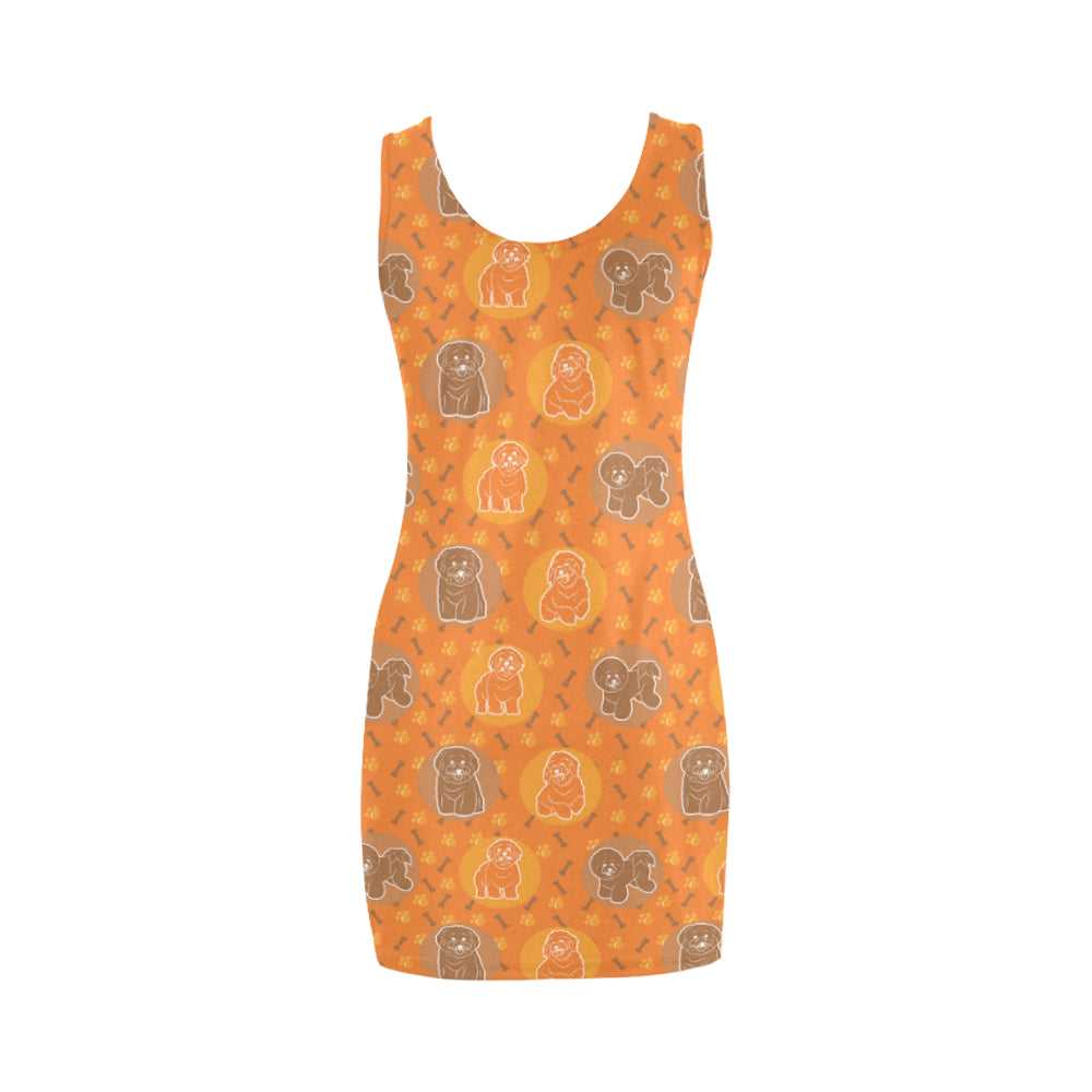 Bichon Frise Pattern Medea Vest Dress - TeeAmazing