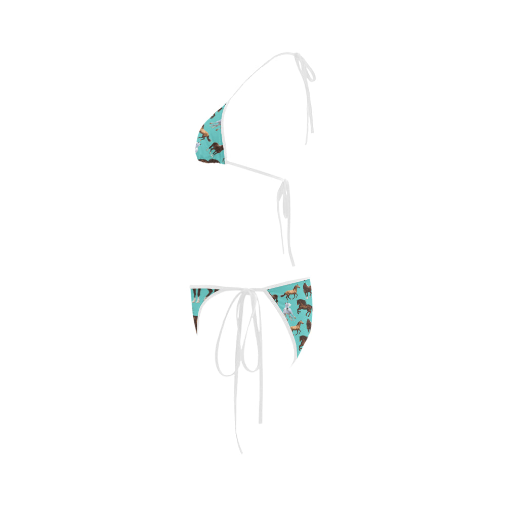 Horse Pattern Custom Bikini Swimsuit - TeeAmazing