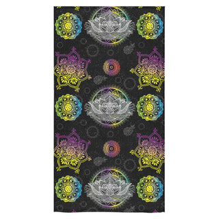 Lotus and Mandalas Bath Towel 30"x56" - TeeAmazing