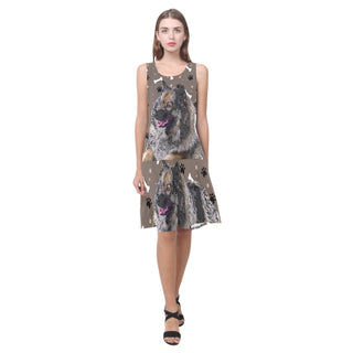 Keeshond Sleeveless Splicing Shift Dress - TeeAmazing