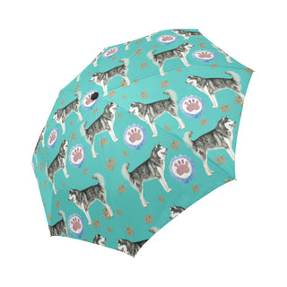 Alaskan Malamute Water Colour Pattern No.1 Auto-Foldable Umbrella - TeeAmazing