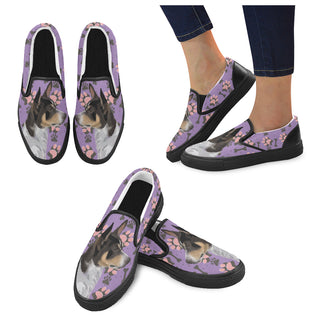 Rat Terrier Black Women's Slip-on Canvas Shoes - TeeAmazing