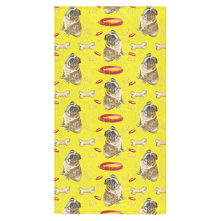 English Bulldog Water Colour Pattern No.2 Bath Towel 30"x56" - TeeAmazing