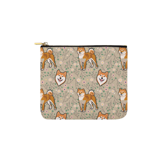 Akita Flower Carry-All Pouch 6''x5'' - TeeAmazing