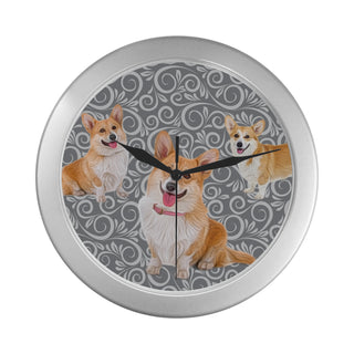 Corgi Lover Silver Color Wall Clock - TeeAmazing