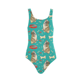 English Bulldog Water Colour Pattern No.1 Vest One Piece Swimsuit - TeeAmazing