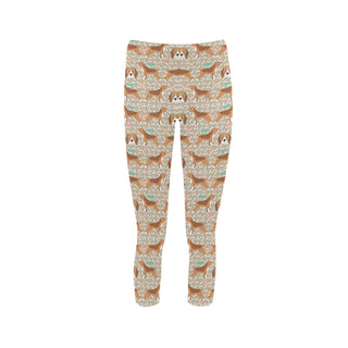 Beagle Pattern Capri Legging - TeeAmazing