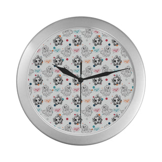 Maltese Pattern Silver Color Wall Clock - TeeAmazing
