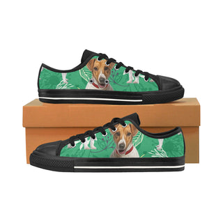 Jack Russell Terrier Lover Black Men's Classic Canvas Shoes/Large Size - TeeAmazing