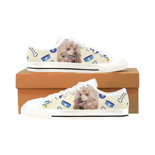 Poodle Dog White Men's Classic Canvas Shoes/Large Size - TeeAmazing