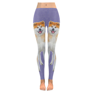 Akita Lover Low Rise Leggings (Invisible Stitch) (Model L05) - TeeAmazing