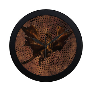 Kushala Daora Black Circular Plastic Wall clock - TeeAmazing