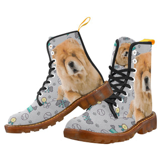 Chow Chow Dog Black Boots For Women - TeeAmazing
