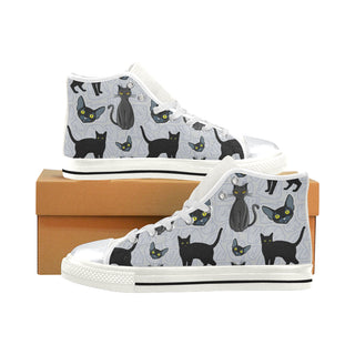 Bombay cat White High Top Canvas Shoes for Kid - TeeAmazing