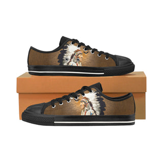 Native American Black Men's Classic Canvas Shoes/Large Size - TeeAmazing