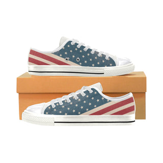 4th July V2 White Canvas Women's Shoes/Large Size - TeeAmazing