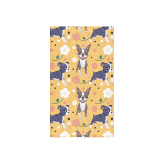 Boston Terrier Flower Custom Towel 16"x28" - TeeAmazing
