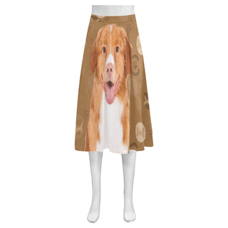 Nova Scotia Duck Tolling Retriever Dog Mnemosyne Women's Crepe Skirt (Model D16) - TeeAmazing
