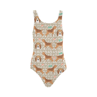 Beagle Pattern Vest One Piece Swimsuit - TeeAmazing