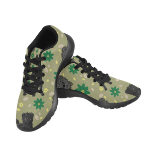Affenpinschers Flower Black Sneakers for Men - TeeAmazing